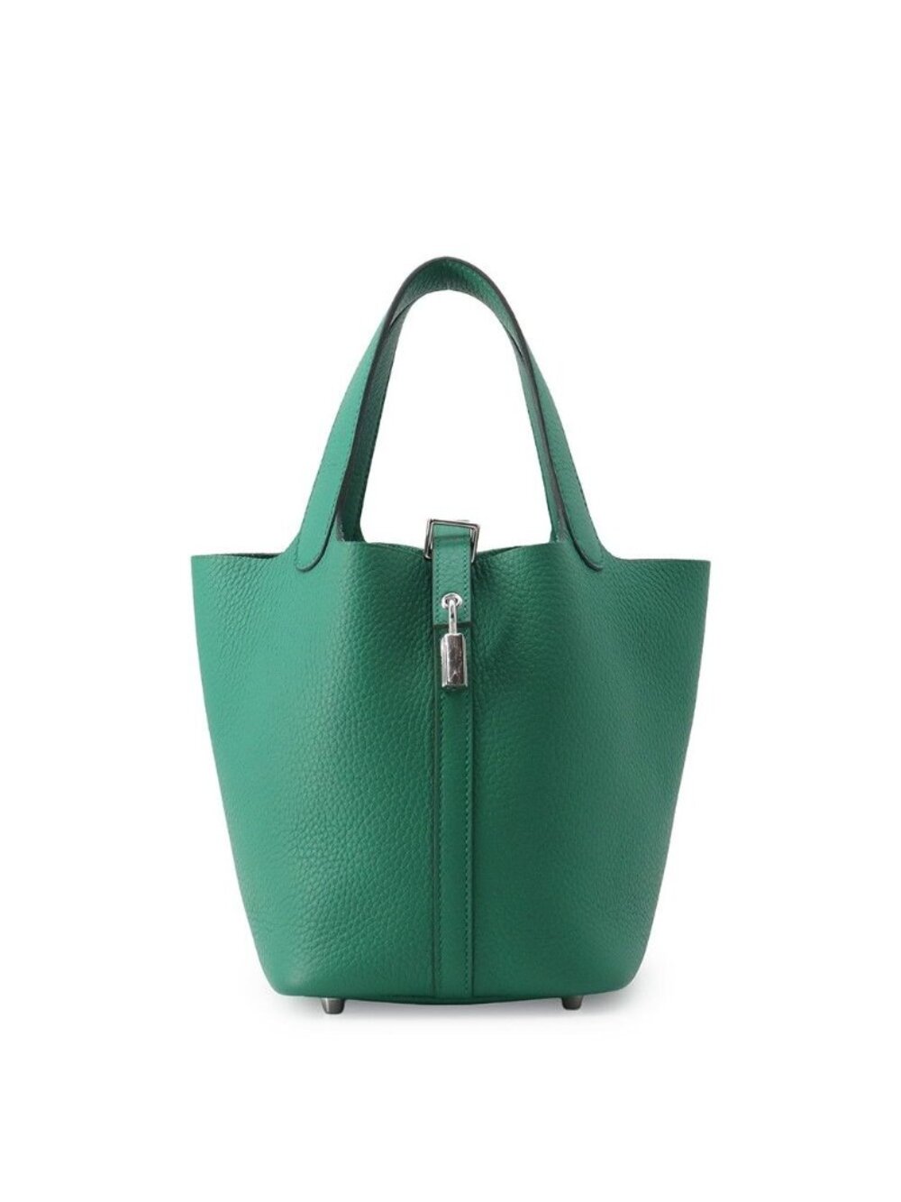 Hermes Handbag Picotin Lock PM Vert Jade Silver Taurillon Clemence